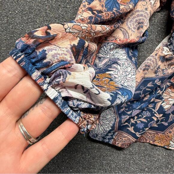 Maurices Plus Size Patchwork Babydoll Blouse 1X - Picture 7 of 11